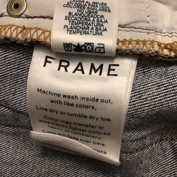 Frame Le Boy Jeans. Distressed, Raw Hem, Size 24 in Klinedale Wash - Picture 7 of 11